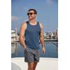 imageCOOFANDY Mens Workout Tank Tops UPF 50 Sleeveless Gym Muscle Shirts Cooling Quick Dry Bodybuilding Tanks for Swim Beach03 Navy Blue