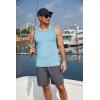 imageCOOFANDY Mens Workout Tank Tops UPF 50 Sleeveless Gym Muscle Shirts Cooling Quick Dry Bodybuilding Tanks for Swim Beach04 Sky Blue