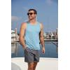 imageCOOFANDY Mens Workout Tank Tops UPF 50 Sleeveless Gym Muscle Shirts Cooling Quick Dry Bodybuilding Tanks for Swim Beach04 Sky Blue