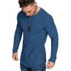 imageCOOFANDY Men 2 Pack Muscle Fitted T Shirt Gym Workout Athletic Long Sleeves TeeDenim Blue