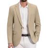imageCOOFANDY Mens Casual Blazer Slim Fit Lightweight Sport Coats One Button Suit Jacket Dress Blazer JacketsLight Khaki