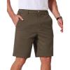 imageCOOFANDY Mens Casual Shorts ClassicFit 9 Chino Shorts Cotton Stretch Golf Short with 4 PocketsDark Olive