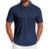 imageCOOFANDY Mens Polo Shirts Short Sleeve Golf Shirt UPF50 Moisture Wicking Quick Dry Collared Performance Polo Shirts for MenNavy