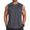 imageCOOFANDY Mens Sleeveless Shirt Quick Dry Workout Tank Top Gym Muscle T Shirts Sport Athletic Tanks Moisture WickingDark Grey