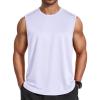 imageCOOFANDY Mens Sleeveless Shirt Quick Dry Workout Tank Top Gym Muscle T Shirts Sport Athletic Tanks Moisture WickingWhite