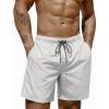 imageCOOFANDY Mens Swim Trunks 7 inch Bathing Suit with Mesh Liner Swim Shorts Board Short SwimsuitWhite