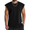 imageCOOFANDY Mens Workout Tank Tops Summer Sleeveless Tee Shirts Casual Stylish Gym Muscle Shirt Loose Fit for BasketballBlack