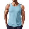 imageCOOFANDY Mens Workout Tank Tops UPF 50 Sleeveless Gym Muscle Shirts Cooling Quick Dry Bodybuilding Tanks for Swim Beach04 Sky Blue