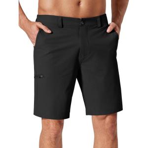 imageCOOFANDY Mens Casual Golf Shorts 9 Stretch Lightweight Quick Dry Summer Hiking Travel Shorts with Zipper PocketsBlack