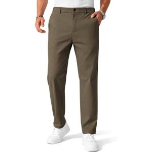 imageCOOFANDY Mens Chino Pants Casual Business Dress Pants Stretch Golf Trousers with PocketsOlive Green