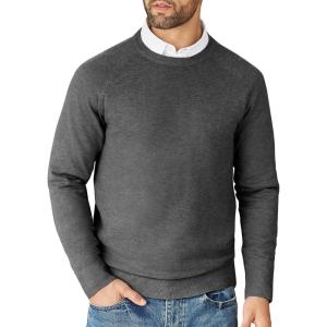 imageCOOFANDY Mens Crewneck Sweater Casual Dress Pullover Sweaters Slim Fit Lightweight Long Sleeve Raglan SweatersDark Grey