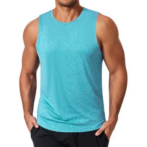 imageCOOFANDY Mens Dry Fit Workout Tank Top Sleeveless Gym Muscle Shirt UPF 50 Summer Running Athletic TshirtsGreen