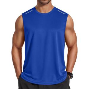 imageCOOFANDY Mens Sleeveless Shirt Quick Dry Workout Tank Top Gym Muscle T Shirts Sport Athletic Tanks Moisture WickingBlue