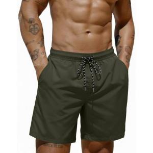 imageCOOFANDY Mens Swim Trunks 7 inch Bathing Suit with Mesh Liner Swim Shorts Board Short SwimsuitArmy Green