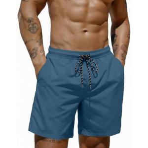 imageCOOFANDY Mens Swim Trunks 7 inch Bathing Suit with Mesh Liner Swim Shorts Board Short SwimsuitDark Blue