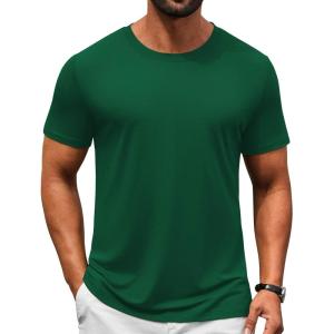 imageCOOFANDY Mens TShirts Short Sleeve Crew Neck T Shirts Casual Classic Basic Tee ShirtsGreen
