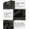 imageCOOFANDY Knit Polo Shirts for Men Short Sleeve V Neck Polo Lightweight Summer Casual Textured Polo ShirtsDark Green
