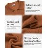 imageCOOFANDY Knit Polo Shirts for Men Short Sleeve V Neck Polo Lightweight Summer Casual Textured Polo ShirtsLight Brown