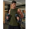 imageCOOFANDY Men Workout Tank Tops Sleeveless Gym Muscle Shirt Quick Dry Athletic Running Tee Shirts Summer LightweightArmy Green