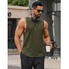 imageCOOFANDY Men Workout Tank Tops Sleeveless Gym Muscle Shirt Quick Dry Athletic Running Tee Shirts Summer LightweightArmy Green