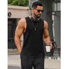 imageCOOFANDY Men Workout Tank Tops Sleeveless Gym Muscle Shirt Quick Dry Athletic Running Tee Shirts Summer LightweightBlack