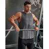 imageCOOFANDY Men Workout Tank Tops Sleeveless Gym Muscle Shirt Quick Dry Athletic Running Tee Shirts Summer LightweightDark Grey