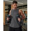 imageCOOFANDY Men Workout Tank Tops Sleeveless Gym Muscle Shirt Quick Dry Athletic Running Tee Shirts Summer LightweightDark Grey