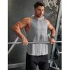 imageCOOFANDY Men Workout Tank Tops Sleeveless Gym Muscle Shirt Quick Dry Athletic Running Tee Shirts Summer LightweightLight Grey