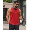 imageCOOFANDY Men Workout Tank Tops Sleeveless Gym Muscle Shirt Quick Dry Athletic Running Tee Shirts Summer LightweightRed