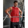 imageCOOFANDY Men Workout Tank Tops Sleeveless Gym Muscle Shirt Quick Dry Athletic Running Tee Shirts Summer LightweightRed