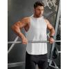 imageCOOFANDY Men Workout Tank Tops Sleeveless Gym Muscle Shirt Quick Dry Athletic Running Tee Shirts Summer LightweightWhite