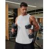 imageCOOFANDY Men Workout Tank Tops Sleeveless Gym Muscle Shirt Quick Dry Athletic Running Tee Shirts Summer LightweightWhite