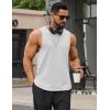 imageCOOFANDY Men Workout Tank Tops Sleeveless Gym Muscle Shirt Quick Dry Athletic Running Tee Shirts Summer LightweightWhite