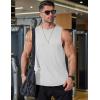 imageCOOFANDY Men Workout Tank Tops Sleeveless Gym Muscle Shirt Quick Dry Athletic Running Tee Shirts Summer LightweightWhite