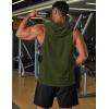 imageCOOFANDY Mens 2 Pack Workout Hooded Tank Tops Bodybuilding Muscle Cut Off T Shirt Sleeveless Gym HoodiesBlackgreen