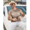 imageCOOFANDY Mens Casual Knitted Tank Tops Crew Neck Sleeveless Muscle T Shirts Summer Beach TopsKhakiIvory