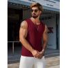 imageCOOFANDY Mens Casual Tank Tops 2 Pack Waffle Knit Sleeveless Shirt Breathable Tank Shirts Summer Muscle TeeWine Red