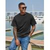 imageCOOFANDY Mens Cotton TShirts Oversized Shirt Short Sleeves Streetwear Loose Fit Summer Tee Tops Washed Basic Unisex ShirtsAll Black
