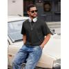 imageCOOFANDY Mens Cotton TShirts Oversized Shirt Short Sleeves Streetwear Loose Fit Summer Tee Tops Washed Basic Unisex ShirtsAll Black