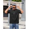 imageCOOFANDY Mens Cotton TShirts Oversized Shirt Short Sleeves Streetwear Loose Fit Summer Tee Tops Washed Basic Unisex ShirtsAll Black