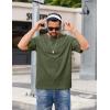 imageCOOFANDY Mens Cotton TShirts Oversized Shirt Short Sleeves Streetwear Loose Fit Summer Tee Tops Washed Basic Unisex ShirtsArmy Green