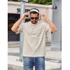 imageCOOFANDY Mens Cotton TShirts Oversized Shirt Short Sleeves Streetwear Loose Fit Summer Tee Tops Washed Basic Unisex ShirtsBeige