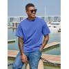 imageCOOFANDY Mens Cotton TShirts Oversized Shirt Short Sleeves Streetwear Loose Fit Summer Tee Tops Washed Basic Unisex ShirtsBlue