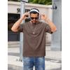 imageCOOFANDY Mens Cotton TShirts Oversized Shirt Short Sleeves Streetwear Loose Fit Summer Tee Tops Washed Basic Unisex ShirtsBrown