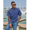 imageCOOFANDY Mens Cotton TShirts Oversized Shirt Short Sleeves Streetwear Loose Fit Summer Tee Tops Washed Basic Unisex ShirtsDark Blue