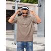 imageCOOFANDY Mens Cotton TShirts Oversized Shirt Short Sleeves Streetwear Loose Fit Summer Tee Tops Washed Basic Unisex ShirtsKhaki
