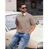 imageCOOFANDY Mens Cotton TShirts Oversized Shirt Short Sleeves Streetwear Loose Fit Summer Tee Tops Washed Basic Unisex ShirtsKhaki