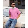 imageCOOFANDY Mens Cotton TShirts Oversized Shirt Short Sleeves Streetwear Loose Fit Summer Tee Tops Washed Basic Unisex ShirtsPink
