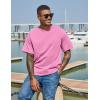 imageCOOFANDY Mens Cotton TShirts Oversized Shirt Short Sleeves Streetwear Loose Fit Summer Tee Tops Washed Basic Unisex ShirtsPink