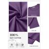 imageCOOFANDY Mens Cotton TShirts Oversized Shirt Short Sleeves Streetwear Loose Fit Summer Tee Tops Washed Basic Unisex ShirtsPurple